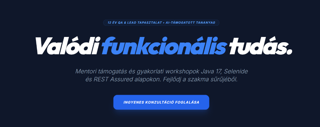 TestAcademy QA Mentoring Mockup